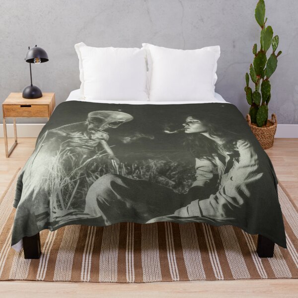 Item preview, Smoking with an Alien – Surreal Night Encounter Art designed and sold by Not Hugo.