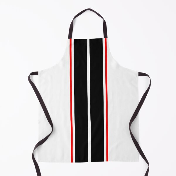 Item preview, Dual Black Stripes With Red Pinstripes (White Background) designed and sold by Racing Stripes Only.