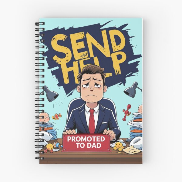 Item preview, Promoted to Dad Send Help Panic T-Shirt designed and sold by Fantasyhollow18.