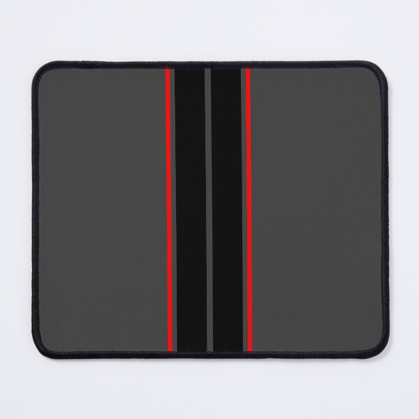 Item preview, Dual Black Stripes With Red Pinstripes (Dark Gray Background) designed and sold by Racing Stripes Only.