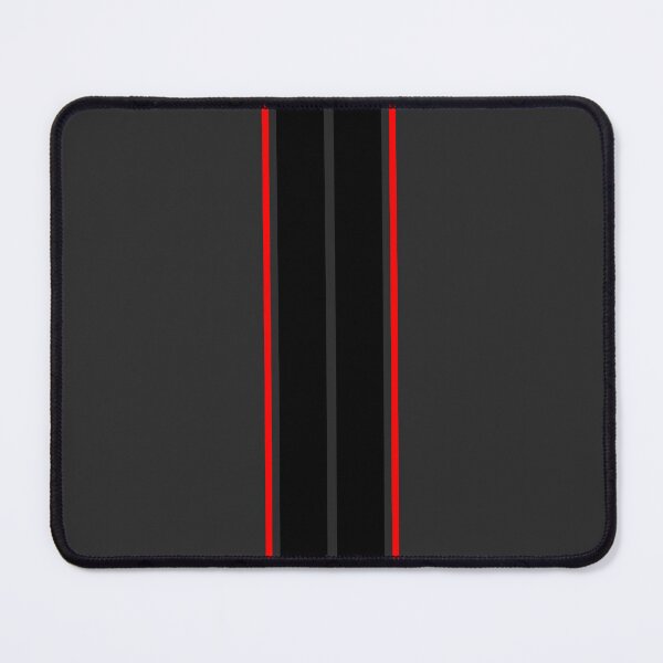 Item preview, Dual Black Stripes With Red Pinstripes (Nero (Dark Gray) Background) designed and sold by Racing Stripes Only.