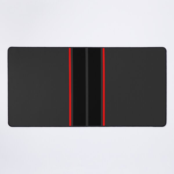 Item preview, Dual Black Stripes With Red Pinstripes (Nero (Dark Gray) Background) designed and sold by Racing Stripes Only.