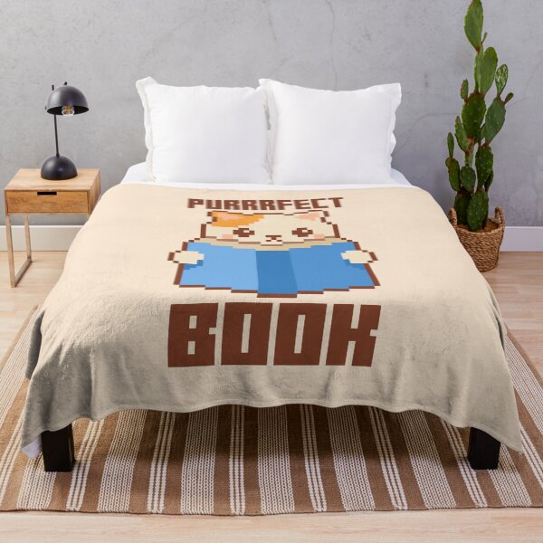 Item preview, Purrrfect Book – Bookish Cat Pixel Art designed and sold by PixelDrukiPL.