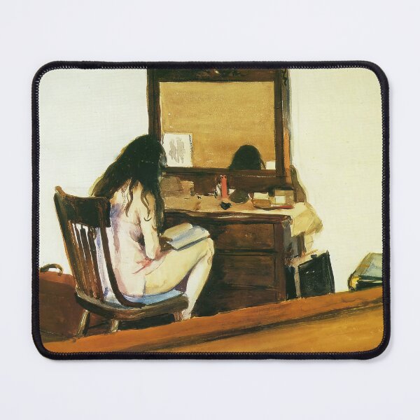 Item preview, interior model reading Edward Hopper designed and sold by TeeARTHY.