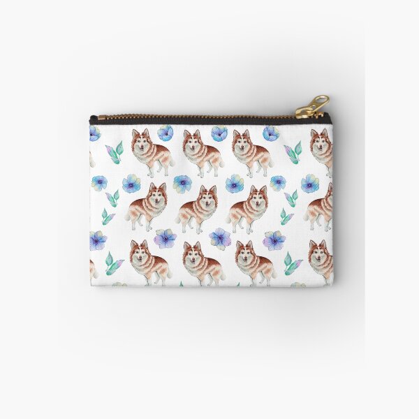 Item preview, Mini husky with anemone flowers  designed and sold by Lubakeep-art.