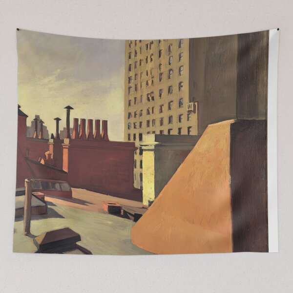 Aperçu de l'œuvre toits de la ville Edward Hopper créée et vendue par TeeARTHY.