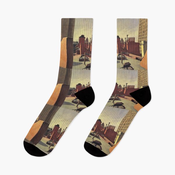 Item preview, city roofs Edward Hopper designed and sold by TeeARTHY.