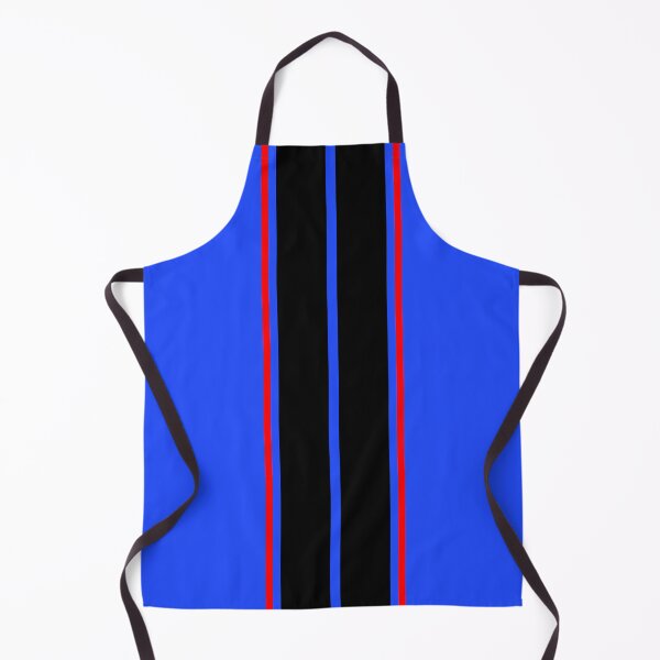 Item preview, Dual Black Stripes With Red Pinstripes (Neon Blue Background) designed and sold by Racing Stripes Only.