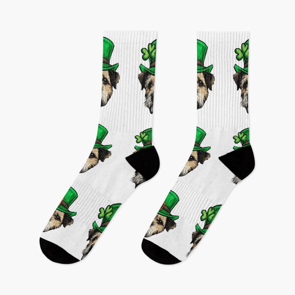 Item preview, Funny St Patricks Day Border Terrier Dog designed and sold by whyitsme.