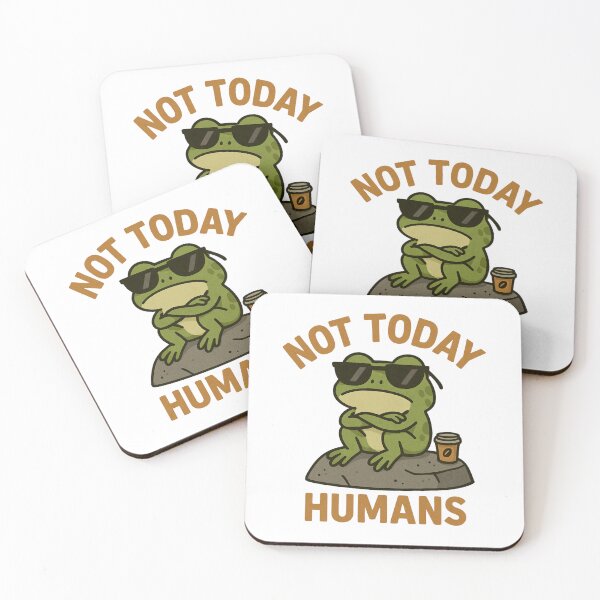 Item preview, Grumpy Frog Comic – “Not Today Humans” designed and sold by ADROO.
