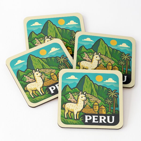 Item preview, Peru – Llama at Machu Picchu designed and sold by Myra365Art.