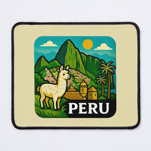 Item preview, Peru – Llama at Machu Picchu designed and sold by Myra365Art.
