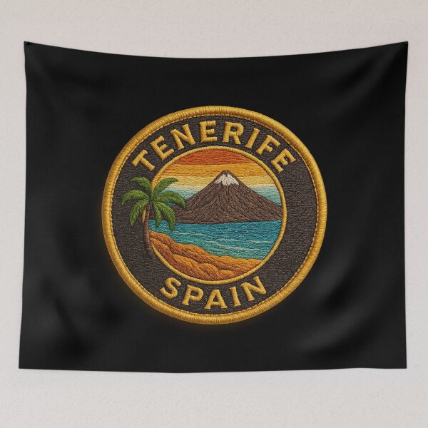 Item preview, Tenerife Dreamscape – Palm, Peak & Sunset Vibes designed and sold by Girih.