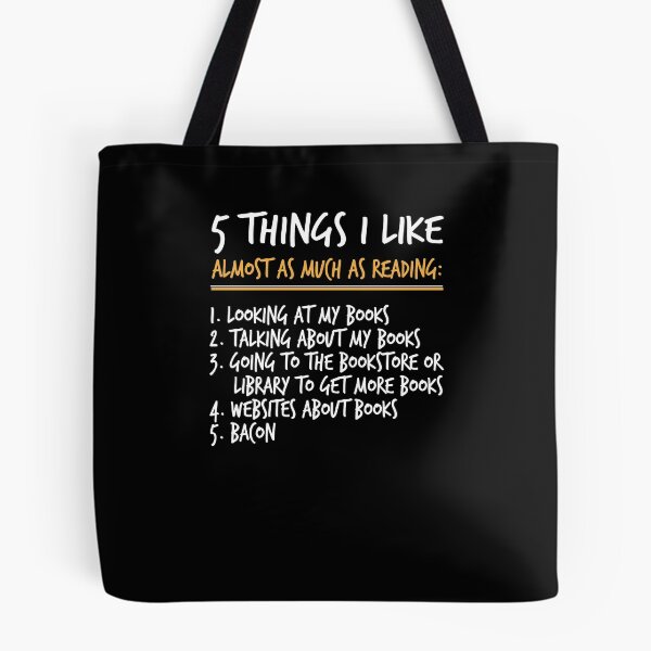 Item preview, 5 Things I Like Almost As Much As Reading V4 designed and sold by TeeTimeGuys.