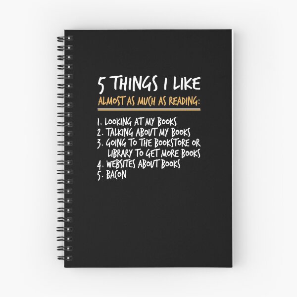 Item preview, 5 Things I Like Almost As Much As Reading V4 designed and sold by TeeTimeGuys.