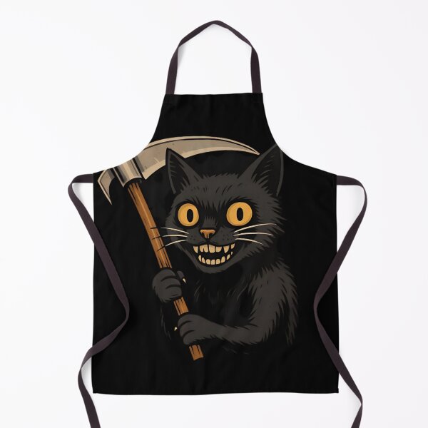 Item preview, Grinning Grim Reaper Cat Art designed and sold by Amr Siam.