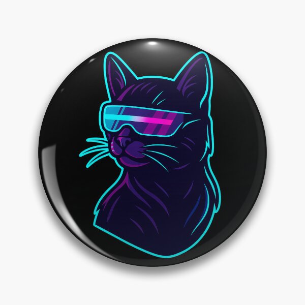 Item preview, Cyber Cat with Glasses Future Punk Style designed and sold by KeepItSimple089.