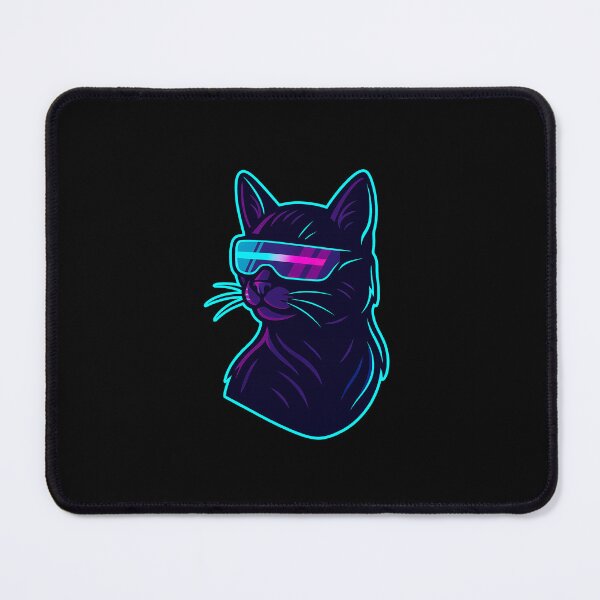 Item preview, Cyber Cat with Glasses Future Punk Style designed and sold by KeepItSimple089.
