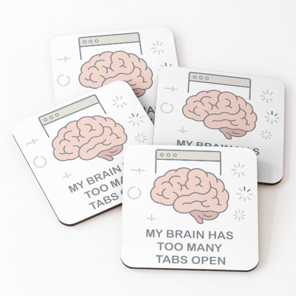 Item preview, Funny Mental Health Quote – "My Brain Has Too Many Tabs Open" | Relatable ADHD Humor Shirt designed and sold by hamza-yaqoub.