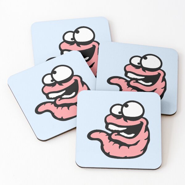 Item preview, Worm Crazy Weird Happy Fun Grimace Squint Eyes designed and sold by shirt-o-mat.