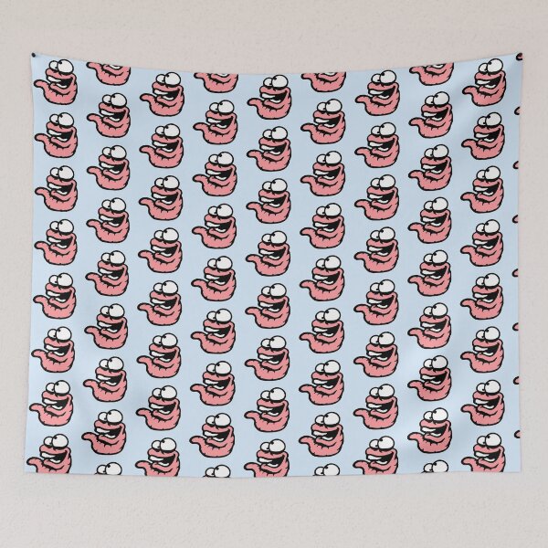 Item preview, Worm Crazy Weird Happy Fun Grimace Squint Eyes designed and sold by shirt-o-mat.