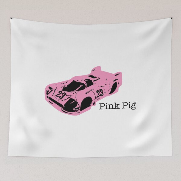 Item preview, Pink Pig, Porsche Race Car, 917, original art designed and sold by Cary Brüecher.
