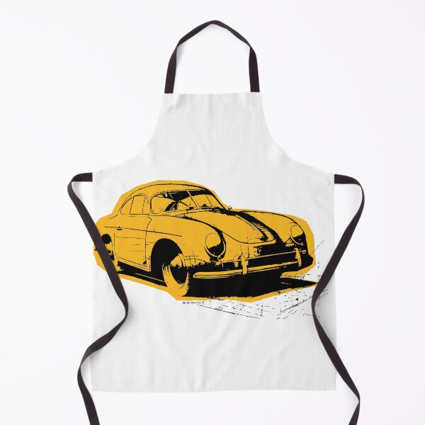 Item preview, 356 porsche car, tan, line drawing, original art designed and sold by Cary Brüecher.