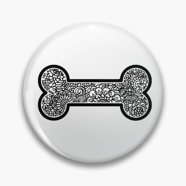 Item preview, Dog bone zentangle sticker designed and sold by DesignPMG.