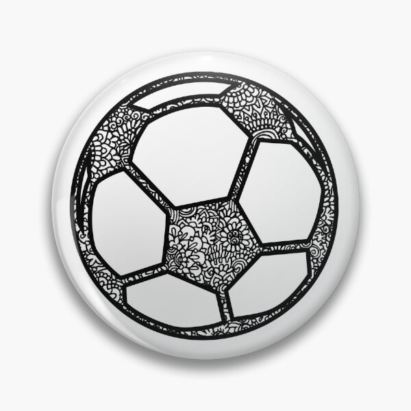 Item preview, Soccer ball zentangle sticker designed and sold by DesignPMG.