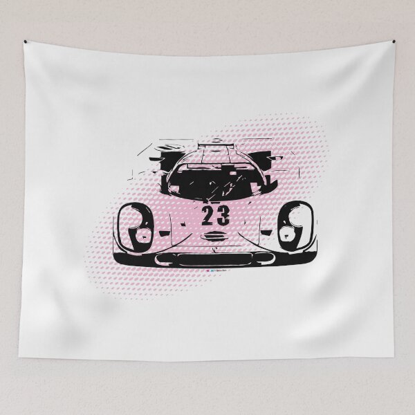 Item preview, Porsche, pink race car, 917, pink super car,original art designed and sold by Cary Brüecher.
