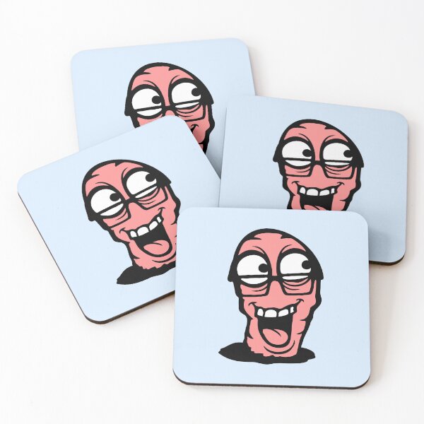 Item preview, Worm Nerd Geek Smart Horn-rimmed Glasses Laugh Fun designed and sold by shirt-o-mat.