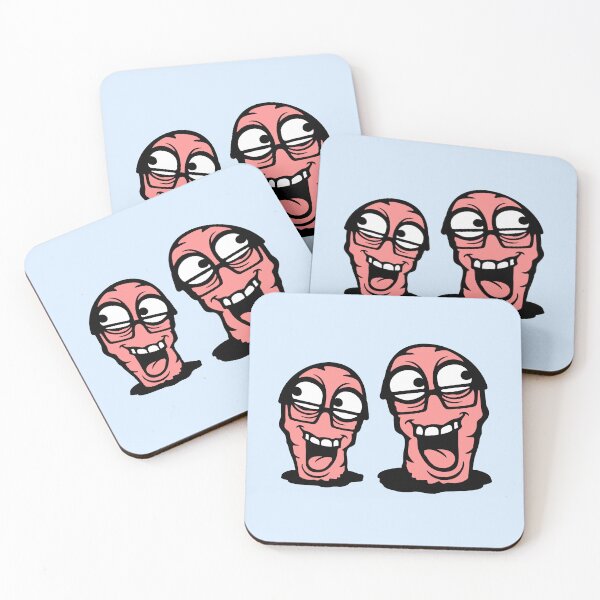 Item preview, 2 Worm Nerd Geek Friends Smart Horn-rimmed Glasses Team designed and sold by shirt-o-mat.