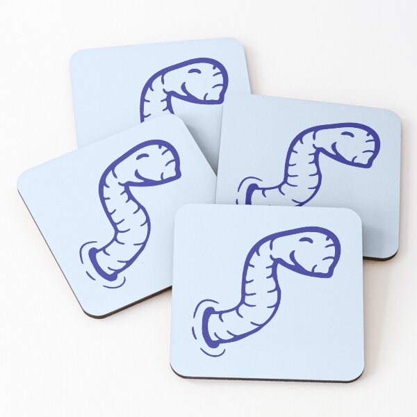 Item preview, Worm Wormhole Side Hole Happy Cute Comic Smile designed and sold by shirt-o-mat.