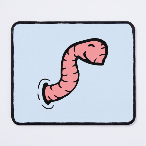 Item preview, Worm Wormhole Side Hole Happy Cute Comic Smile designed and sold by shirt-o-mat.