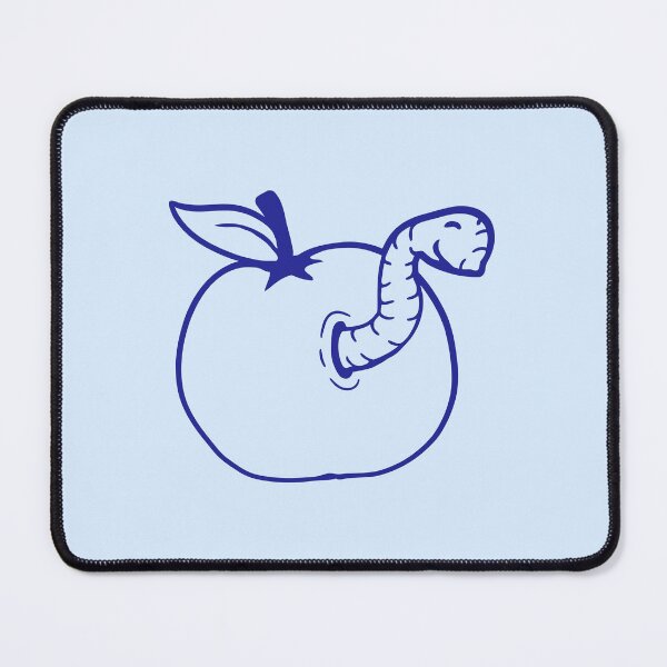 Item preview, Worm Apple Eating Fruit Wormhole Hole Cute Smile designed and sold by shirt-o-mat.