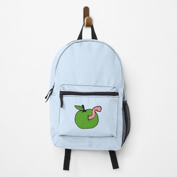 Item preview, Worm Apple Eating Fruit Wormhole Hole Cute Smile designed and sold by shirt-o-mat.