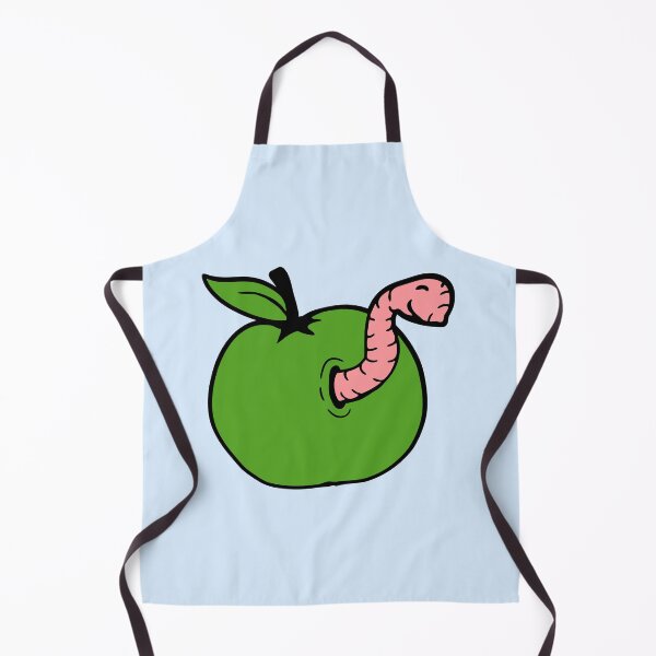 Item preview, Worm Apple Eating Fruit Wormhole Hole Cute Smile designed and sold by shirt-o-mat.