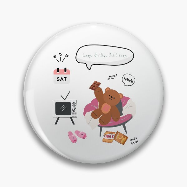 Item preview, Lazy. Guilty. Still Lazy. | Mono Bear Weekly Mood Series ( White / Transparent )  designed and sold by mintmono-studio.