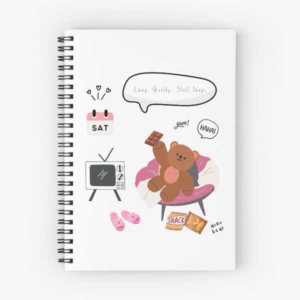 Item preview, Lazy. Guilty. Still Lazy. | Mono Bear Weekly Mood Series ( White / Transparent )  designed and sold by mintmono-studio.