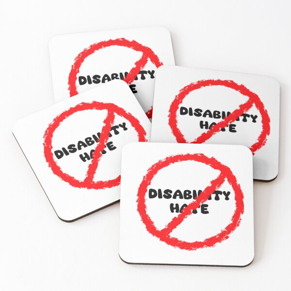 Item preview, No disability hate red designed and sold by LaurenEhretArt.
