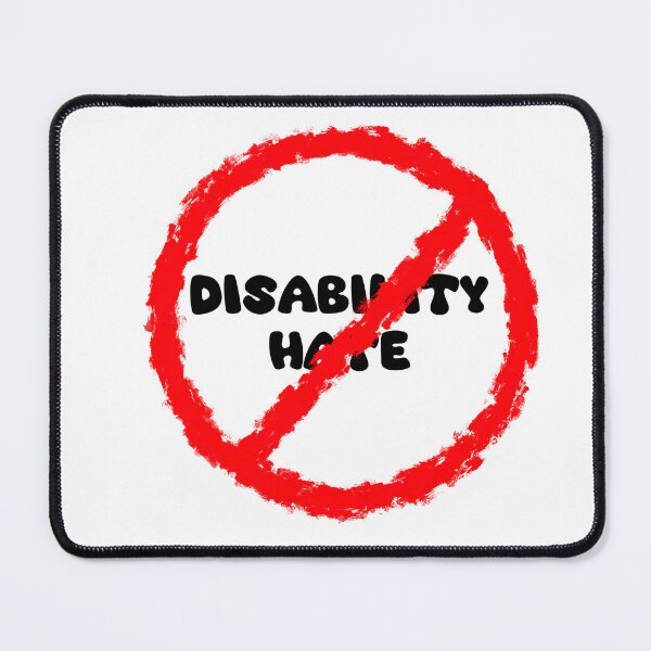 Item preview, No disability hate red designed and sold by LaurenEhretArt.