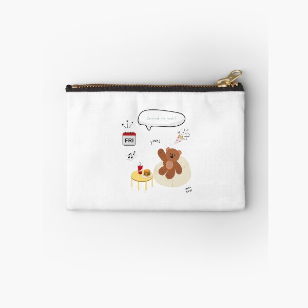 Item preview, Survived the Week! | Mono Bear Weekly Mood Series ( White / Transparent )  designed and sold by mintmono-studio.