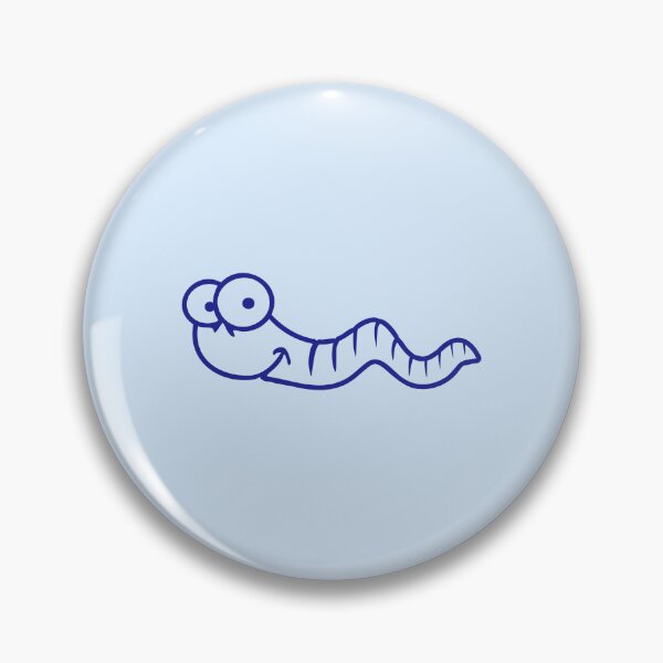 Item preview, Worm Little Funny Crawling Happy Smile Comic Drawing designed and sold by shirt-o-mat.