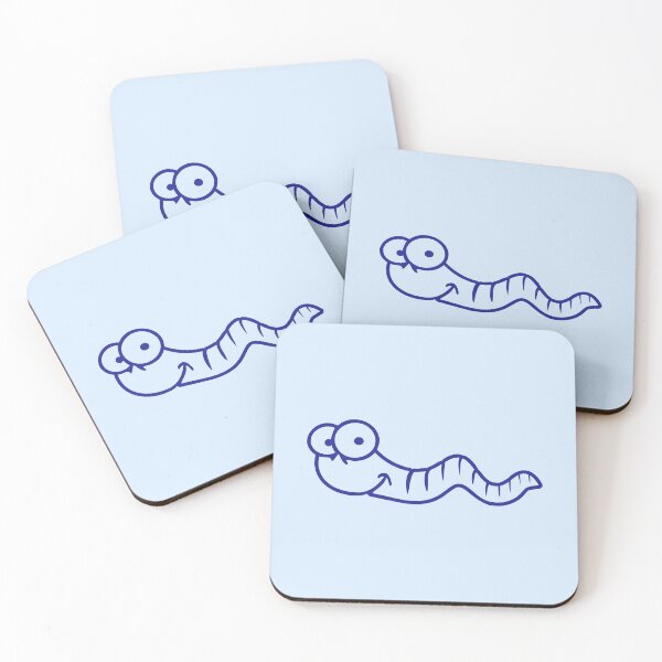 Item preview, Worm Little Funny Crawling Happy Smile Comic Drawing designed and sold by shirt-o-mat.