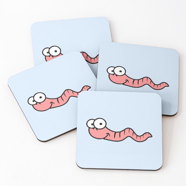 Item preview, Worm Little Funny Crawling Happy Smile Comic Drawing designed and sold by shirt-o-mat.