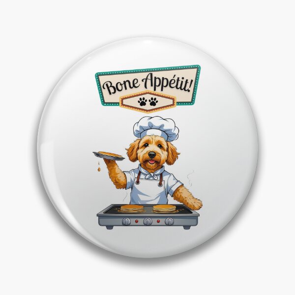 Item preview, Goldendoodle Chef Shirt – “Bone Appétit!” Funny Pancake Doodle Design designed and sold by Fredster1966.