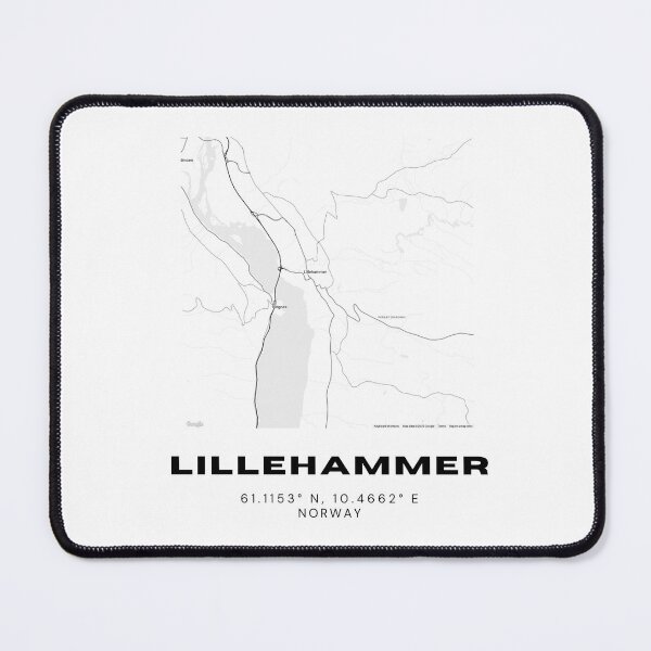 Item preview, Lillehammer Street Map – Norway Winter Town Art designed and sold by RM-Journey.