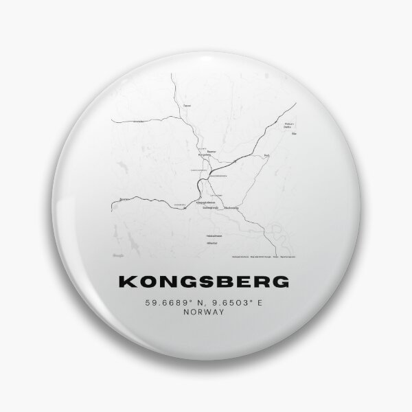 Item preview, Kongsberg Map Art – Norwegian Tech & Nature City designed and sold by RM-Journey.