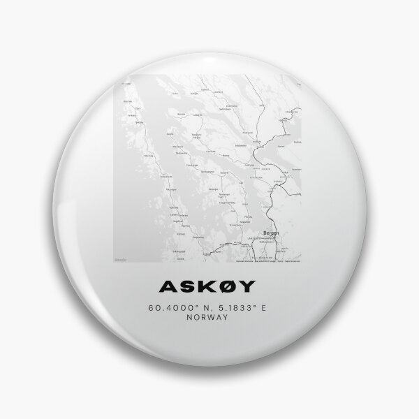 Item preview, Askøy Minimalist Map – Norwegian Island Art designed and sold by RM-Journey.