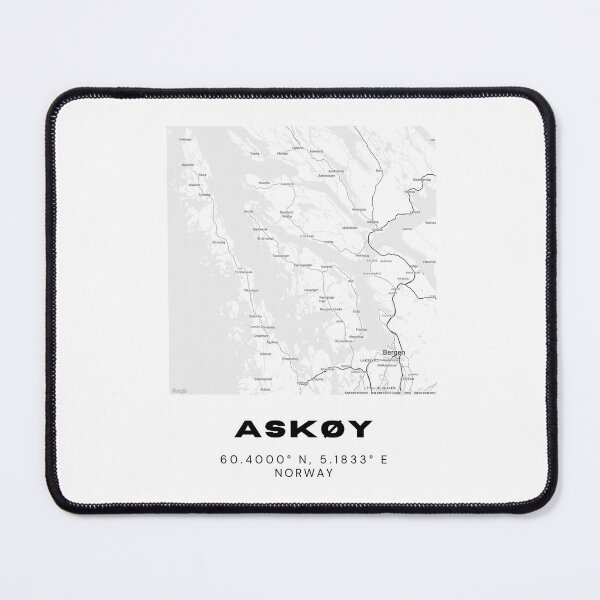 Item preview, Askøy Minimalist Map – Norwegian Island Art designed and sold by RM-Journey.